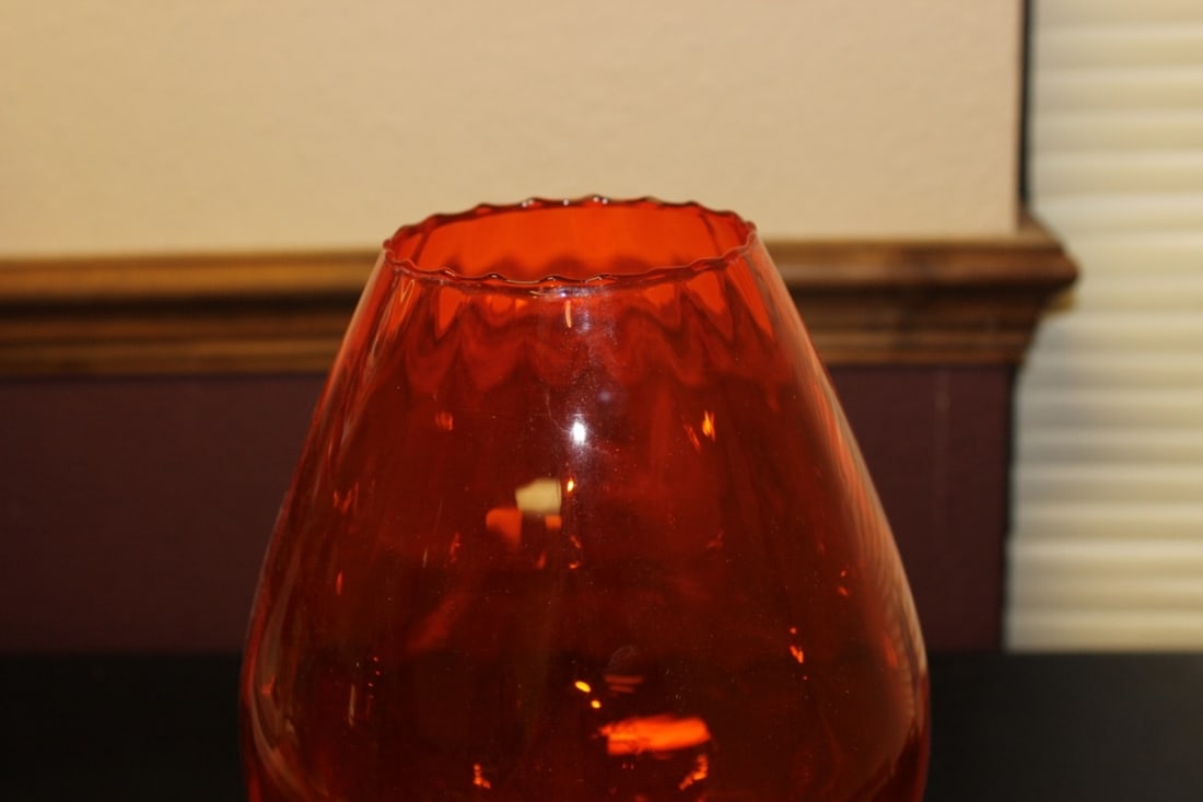 A Blenko (?) Large Goblet with Label - 2