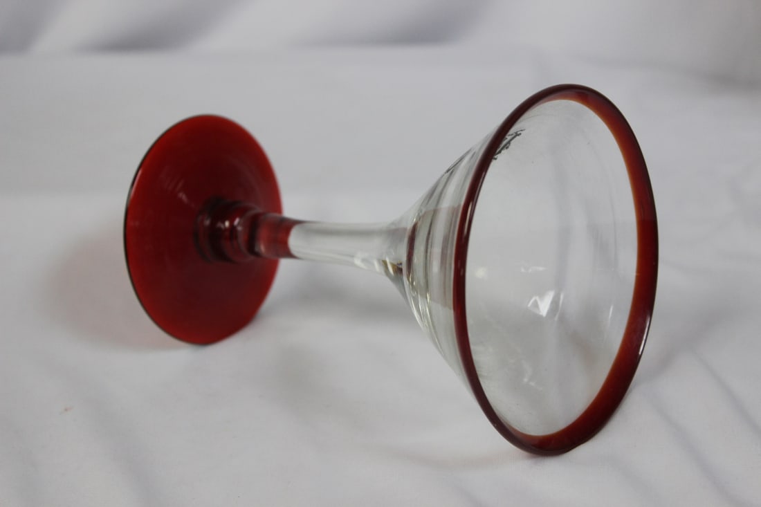 A Ruby Red Stem Cup - 3