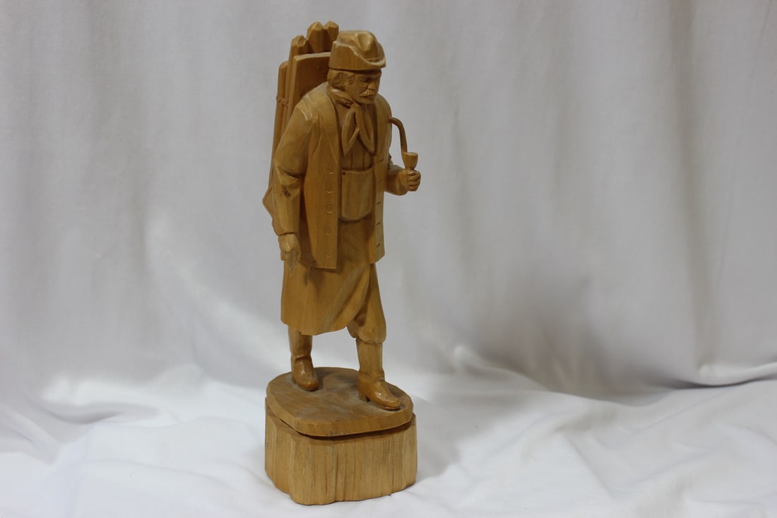 A Handcarved Wooden Figure: German (GDR) - 9 1/2" tall