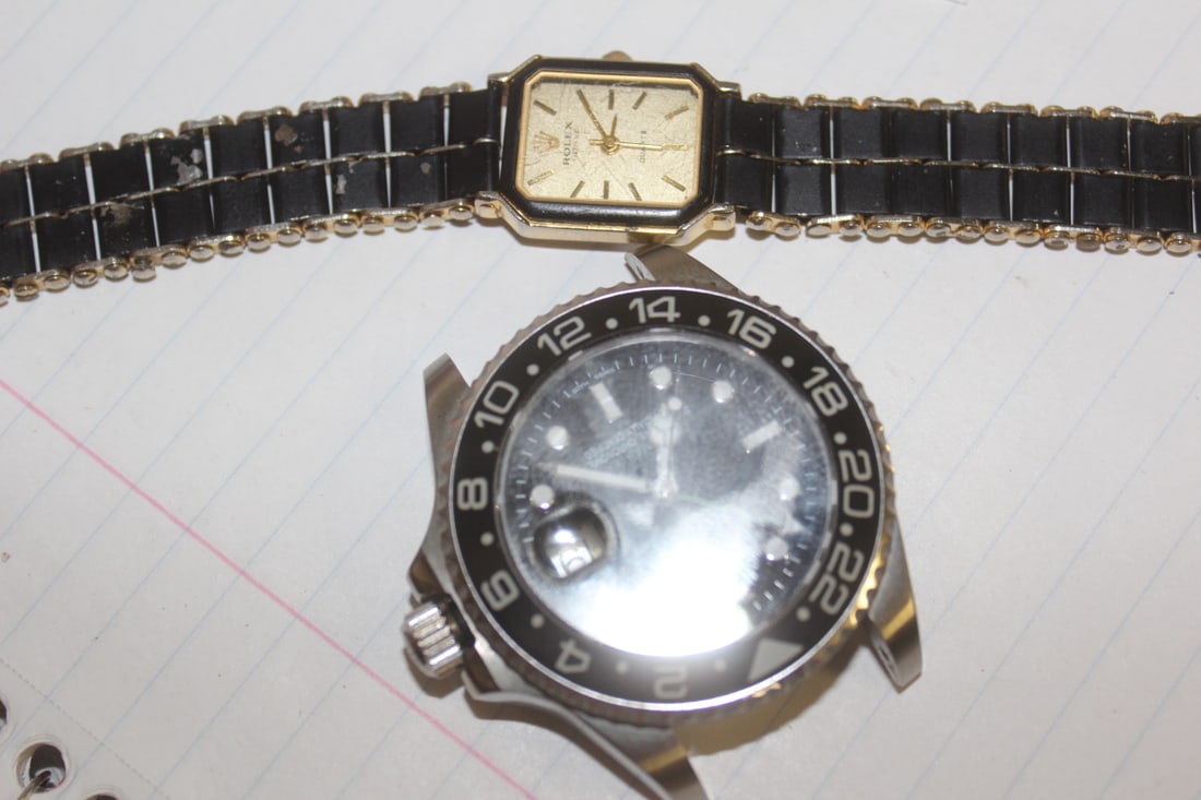 Lot of Two Rolex Copy Watches: both needs to be fixed, not running - sold as found