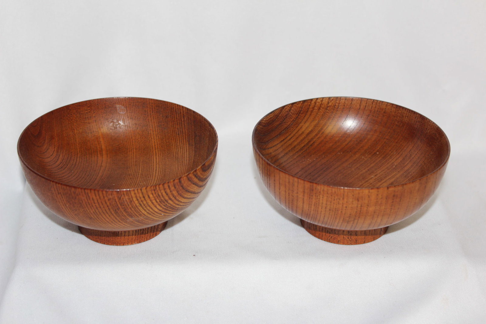 Lot of Two Exotic Wooden Bowls: 4 3/4" in diameter