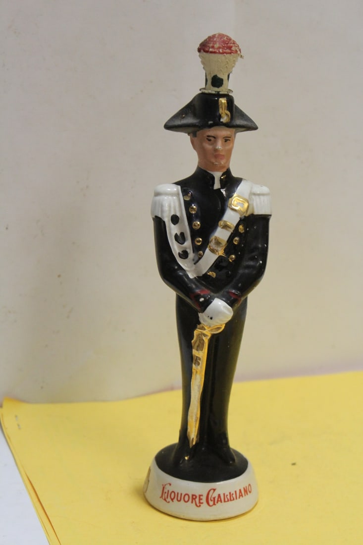 A Ceramic Liquer Galliano Statue Soldier: 9" tall