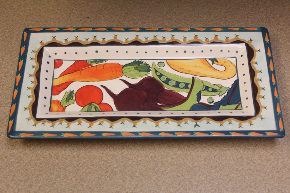 Bluesky Pottery Tray: 12 5/8" long