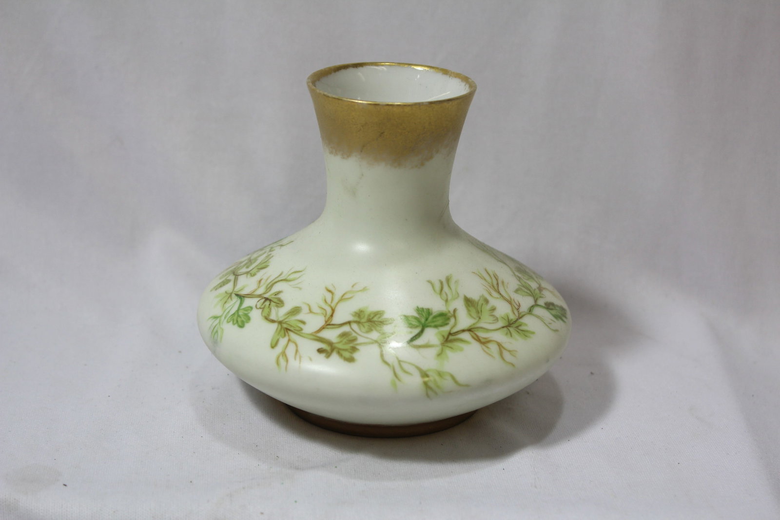 A Ceramic Handpainted Vase: signed on the bottom - 4 1/2" tall