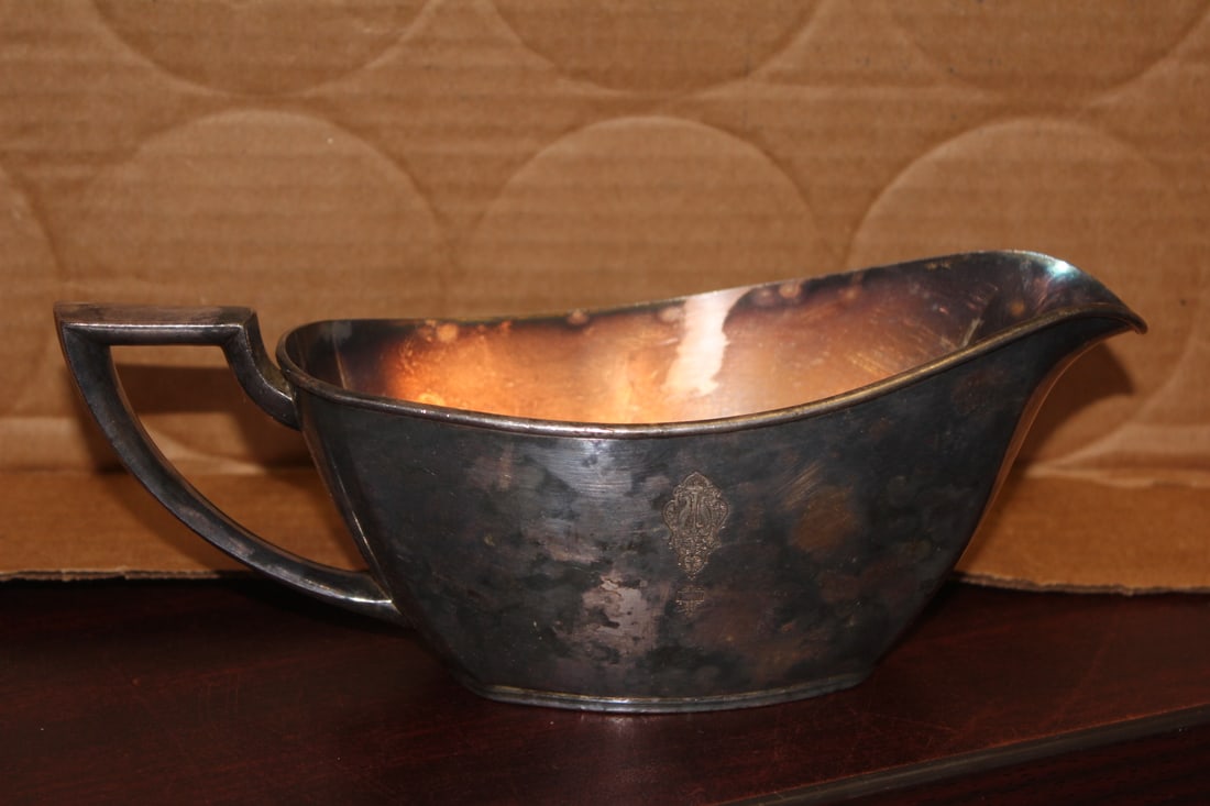 Silverplated Gravy Bowl: 8 1/2" across