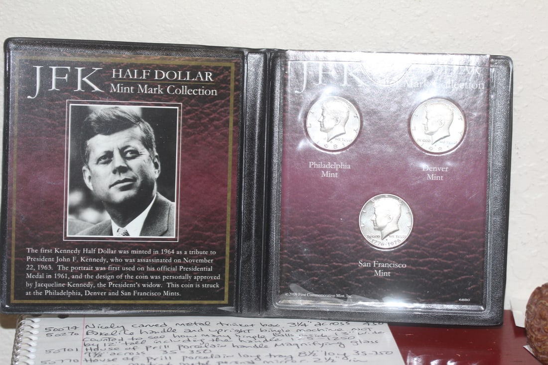 JFK Half Dollar Mint Mark Collection: First Commemorative Mint