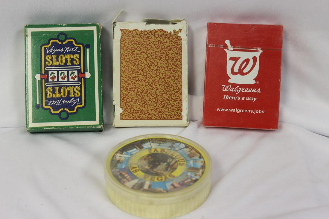 Lot of 4 Vintage Playing Cards: as shown