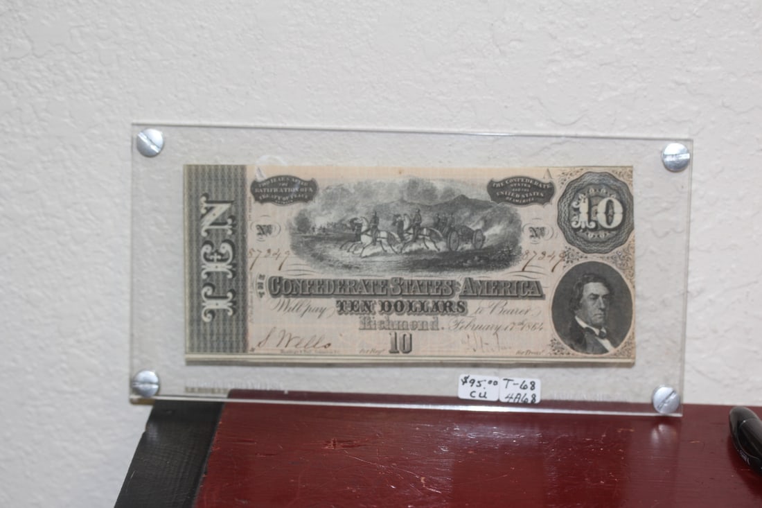 An 1864 $10.00 Confederated Note (1 of 4)