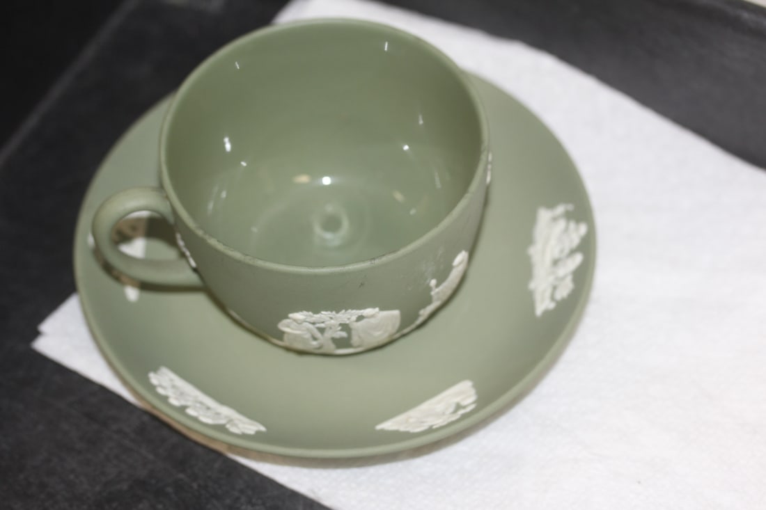 Wedgwood Jasperware Cup and Saucer: 5 1/2" in diameter