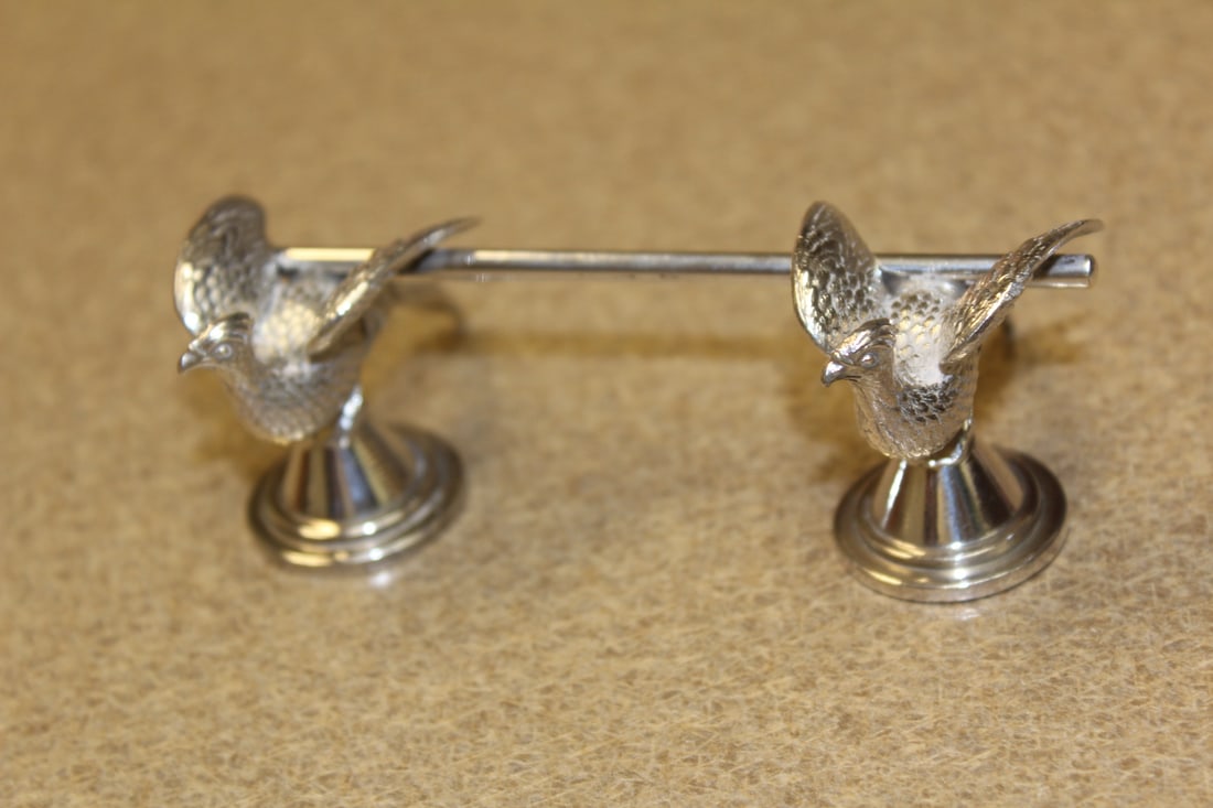 Silverplate Birds: 4" long