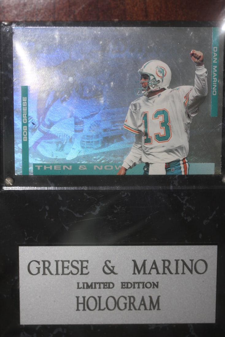 Griese and Marino Hologram Plaque: limited edition - overall= 8" x 6"