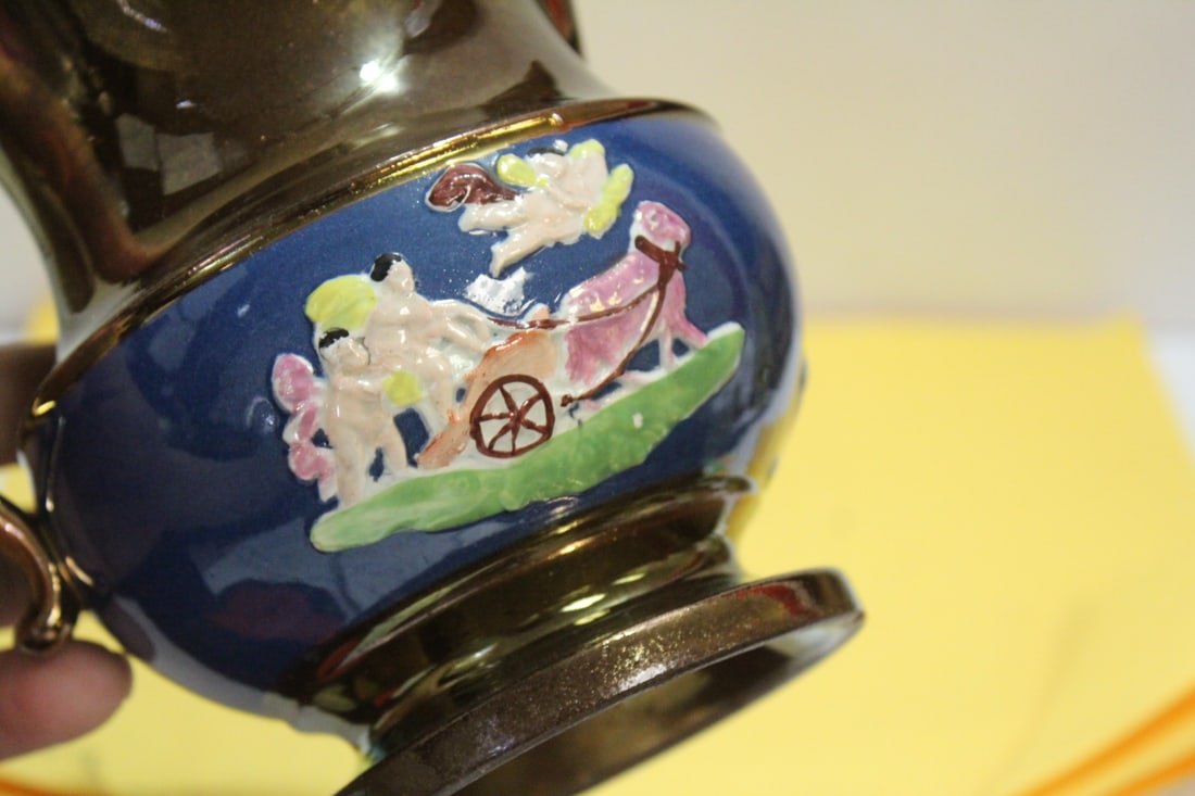 A Ceramic Lusterware Pitcher - 7