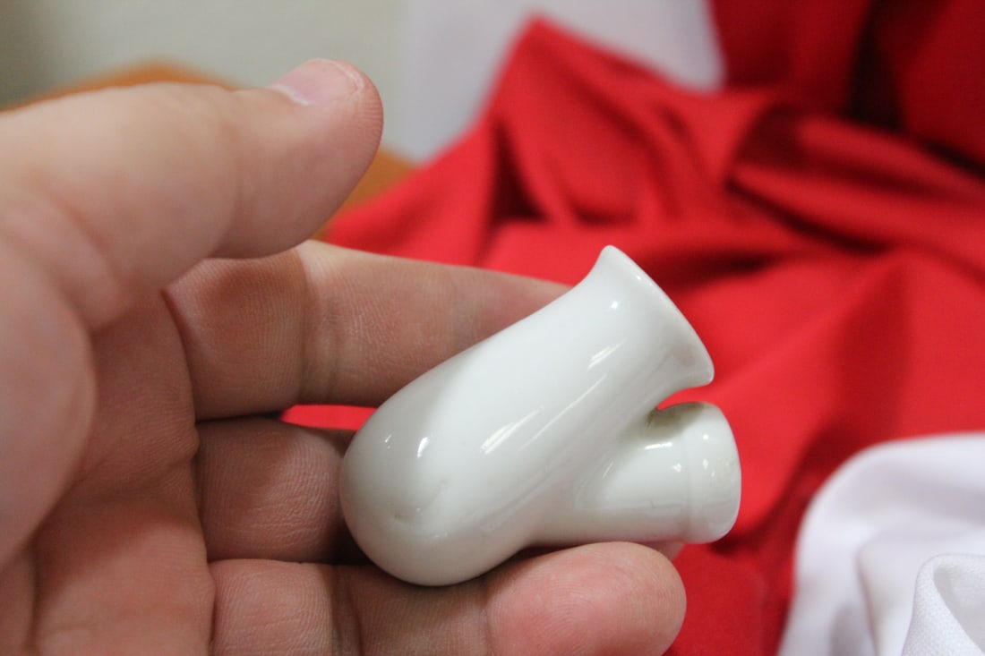 A Vintage Porcelain Pipe Extension: as shown