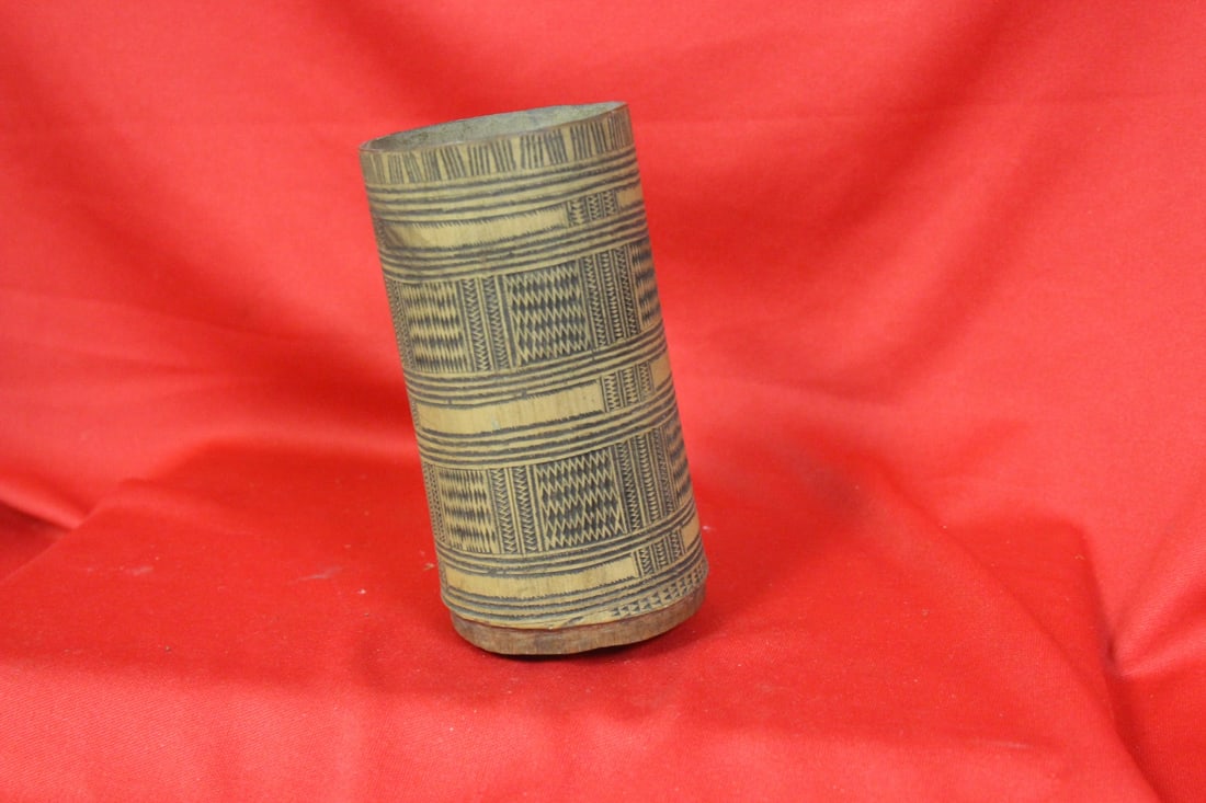 A Bamboo Holder: possibly indian - 4 3/4" tall