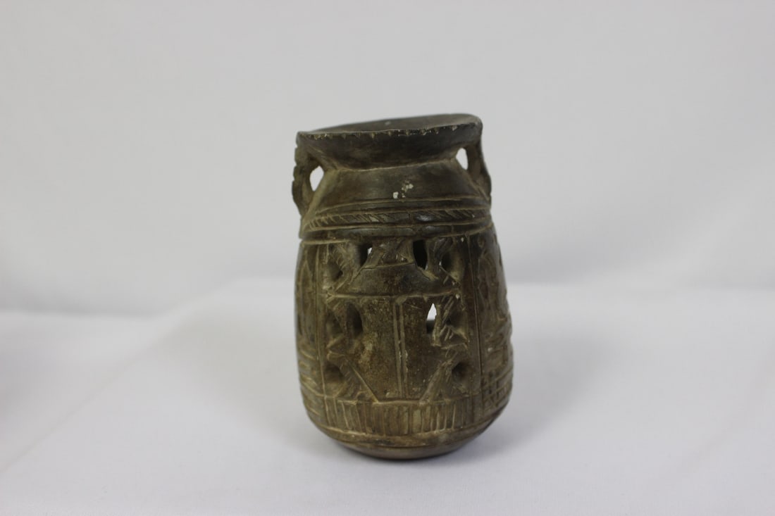 A Stone Vase/Urn: 3 1/2" tall