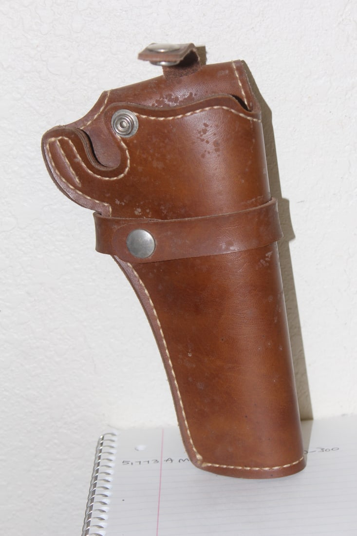 Leather Gun Case: 8 3/8" across