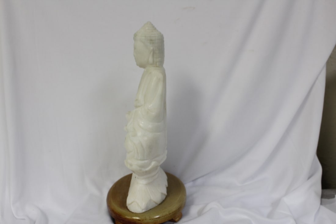 A Chinese Solid Marble Statue - 4