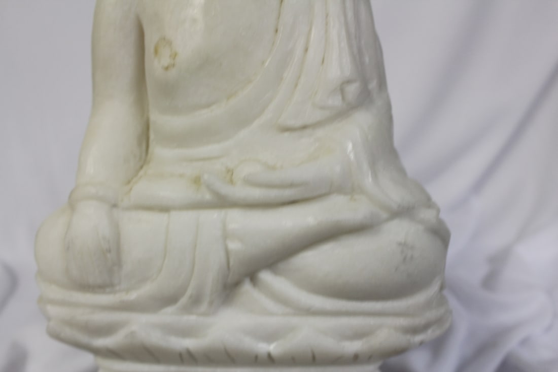 A Chinese Solid Marble Statue - 6