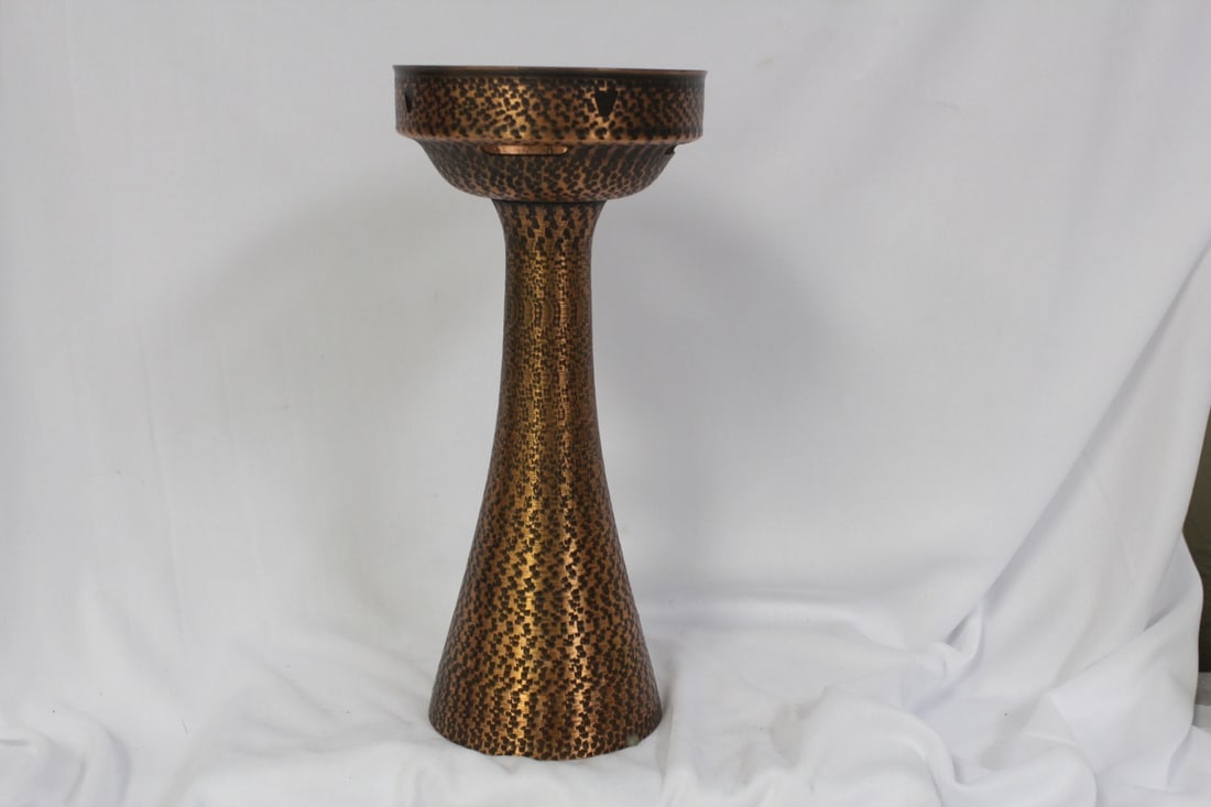 A German Mussbach Copper Candlestick: 10" tall - handmade