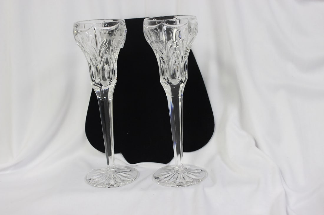 Pair of Marquis by Waterford Tall Glasses: 8 1/2" tall