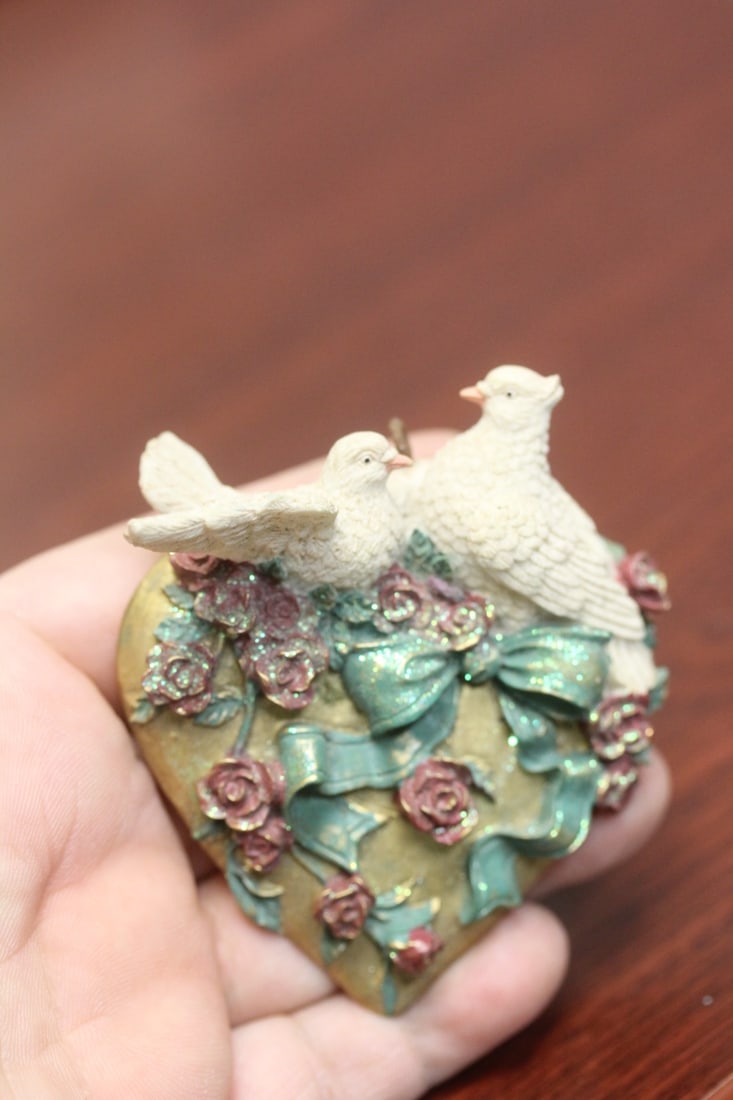 Heart Ornament: resin - 3 inches across