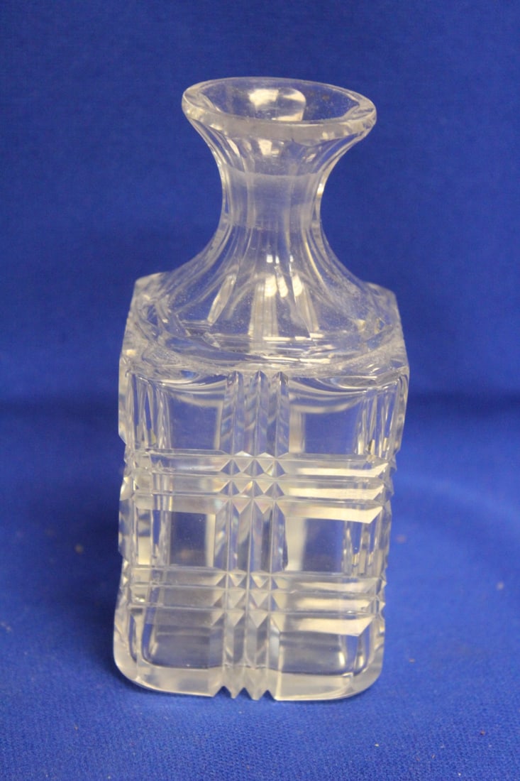 Cut Glass Bottle: 5 inches tall