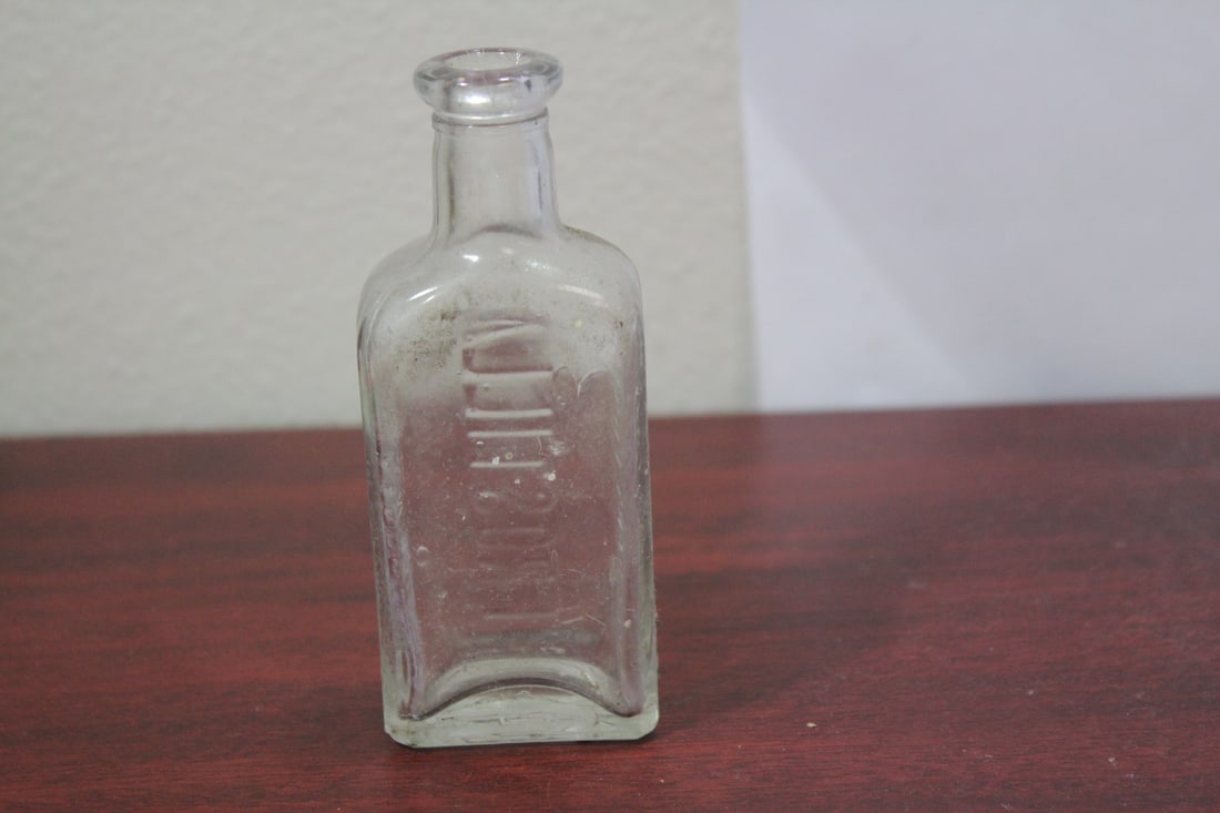 A Vintage Frostilla Fragrant Bottle: empty - 4 1/2" tall