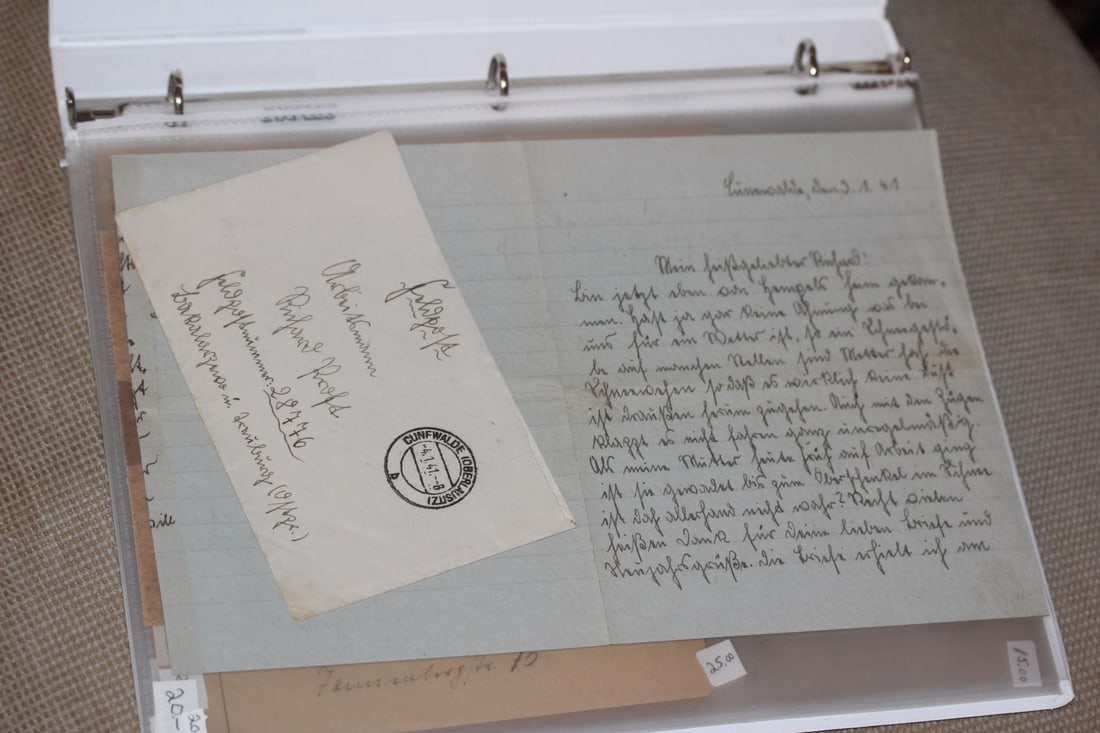 A Binder of World War II German Letters (1 of 20)