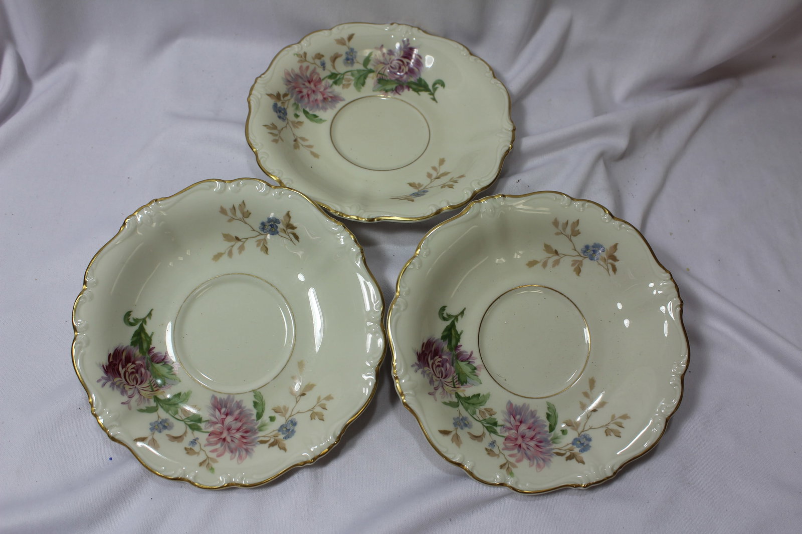 Lot of 3 Rosenthal Saucers: 6 1/4" in diameter each