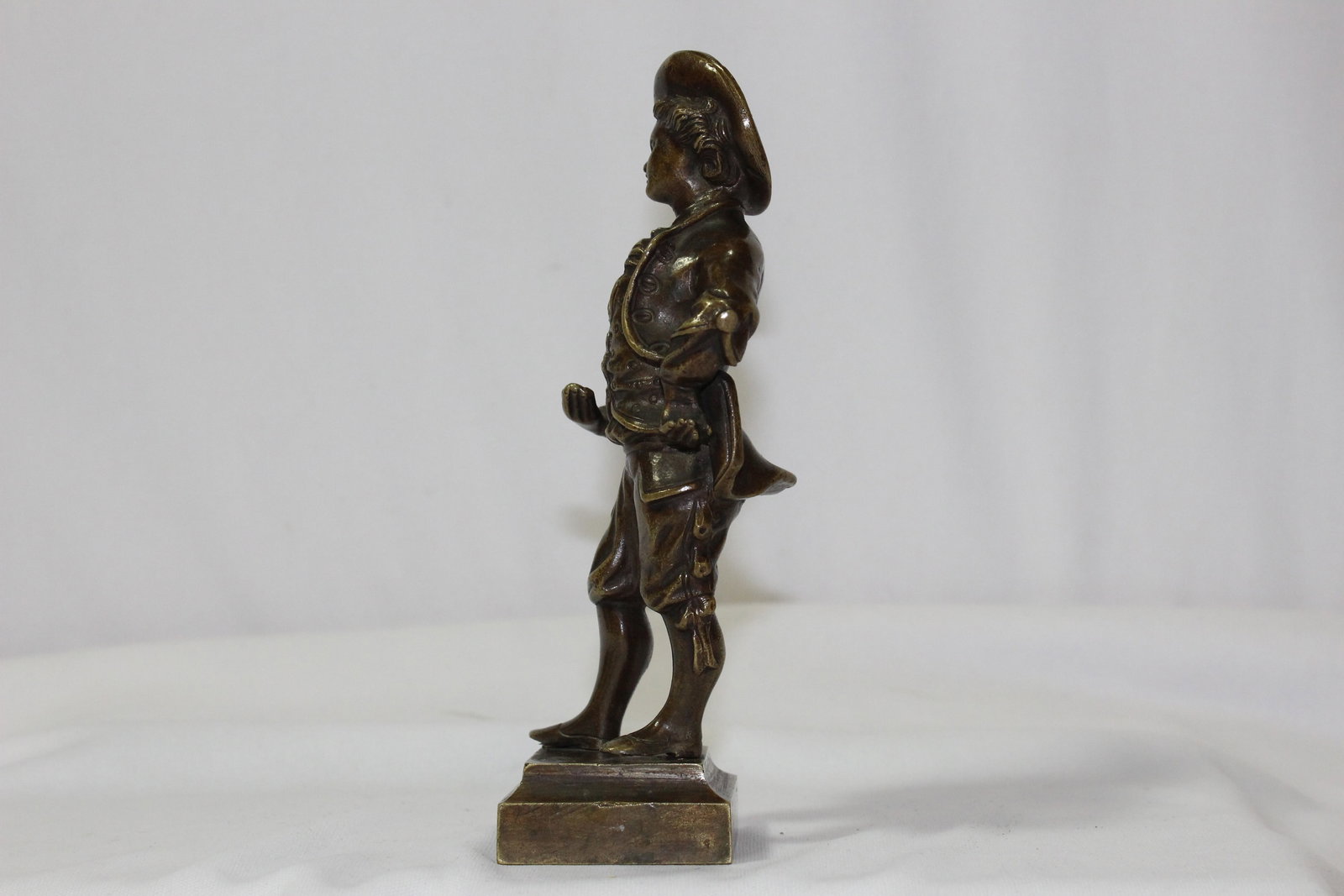 A Solid Bronze Boy Figurine - 2