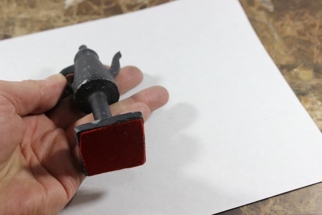 A Solid Metal Teapot on Stand - 4