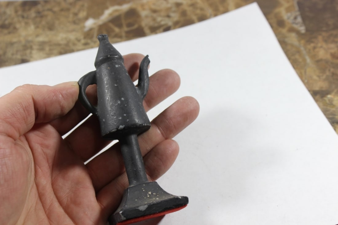 A Solid Metal Teapot on Stand - 5