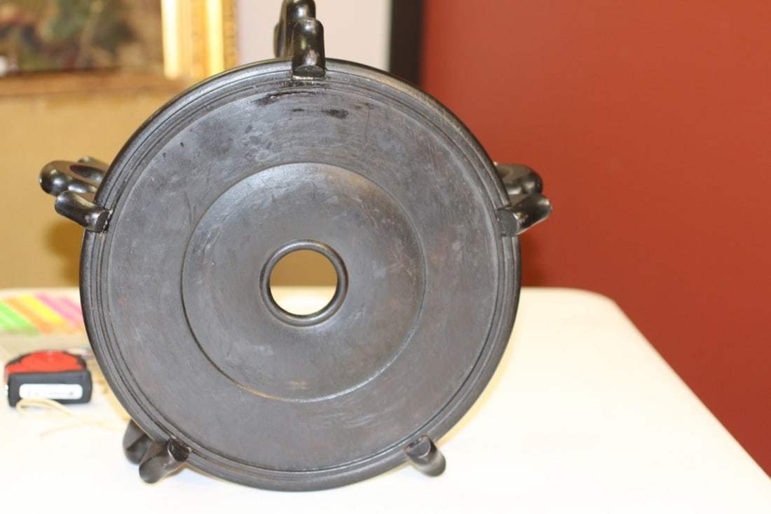A Large Chinese Wood Stand: 9 3/4" inside diameter - 6 1/8" tall