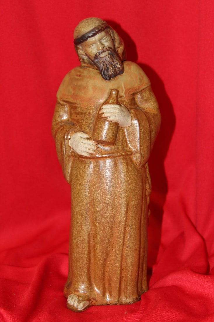 A Figeral Wine Bottle: 2 pieces - signed - 9 1/2" tall