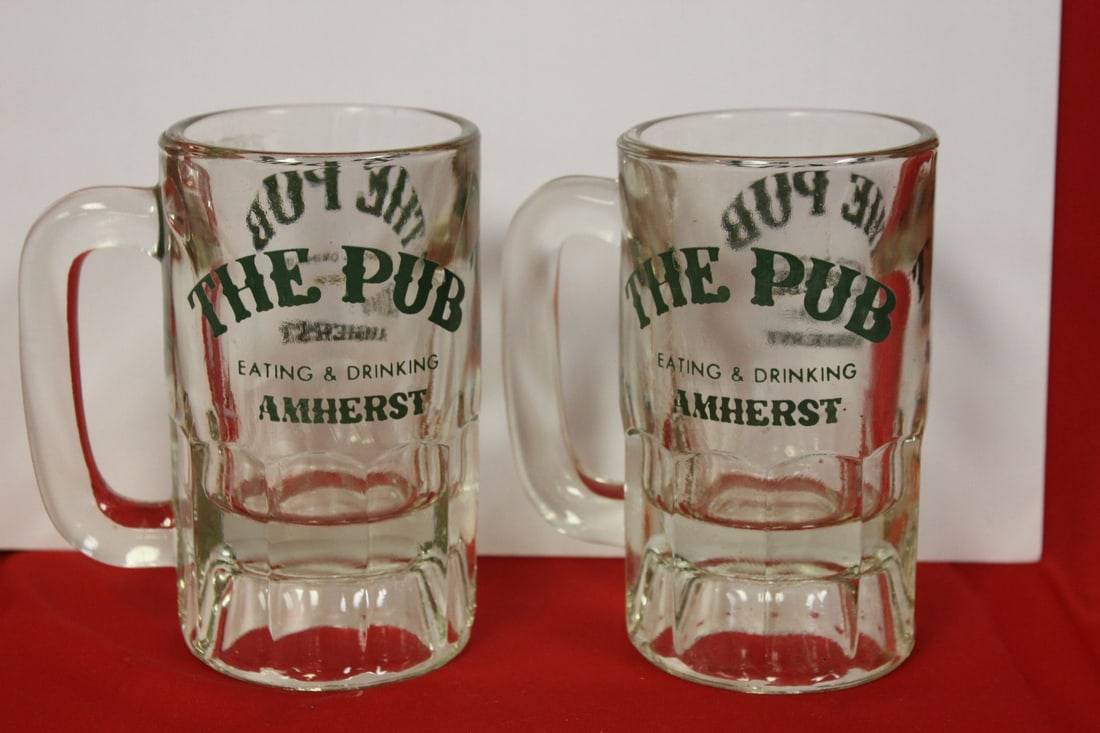 Lot of Two Beer Mug: each= 5 1/2" tall