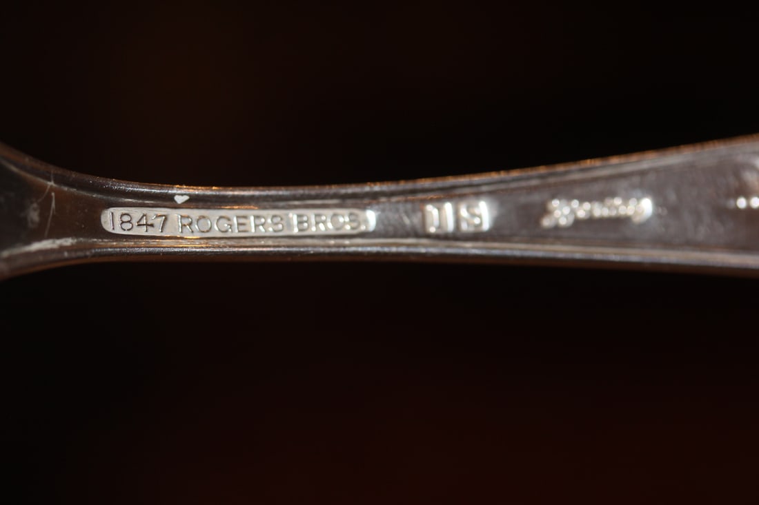 Silverplate Serving Fork and Spoon - 3