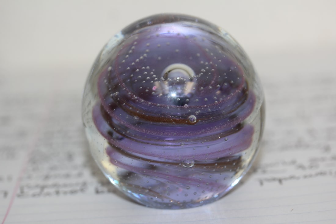Control Bubble Art Glass Paperweight: 2 1/2" tall