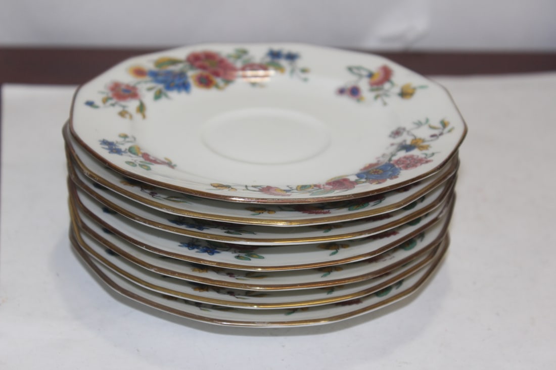 Set of 7 Limoge Saucers (1 of 4)