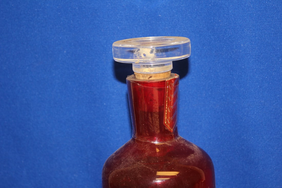 A Ruby Red Artglass Decanter - 5