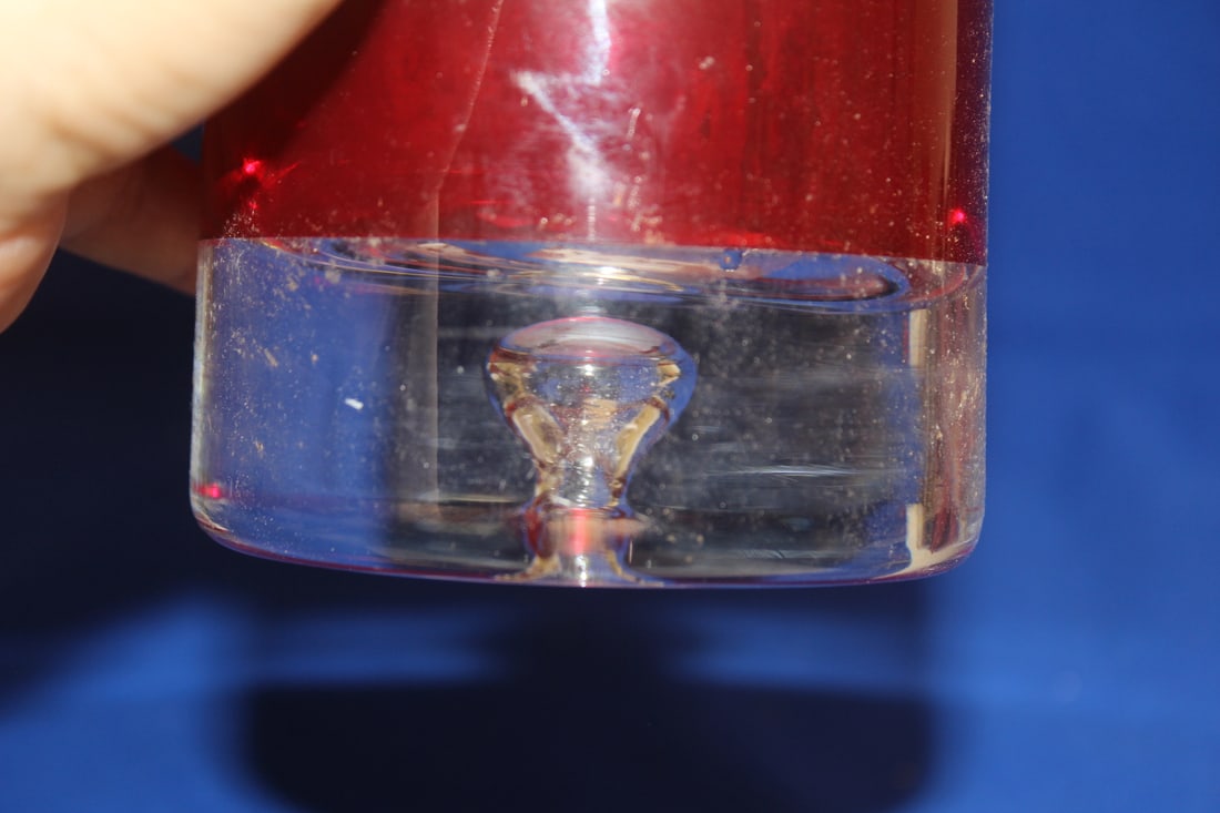 A Ruby Red Artglass Decanter - 6