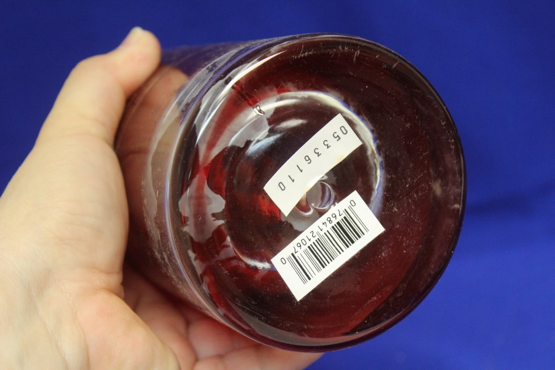 A Ruby Red Artglass Decanter - 7