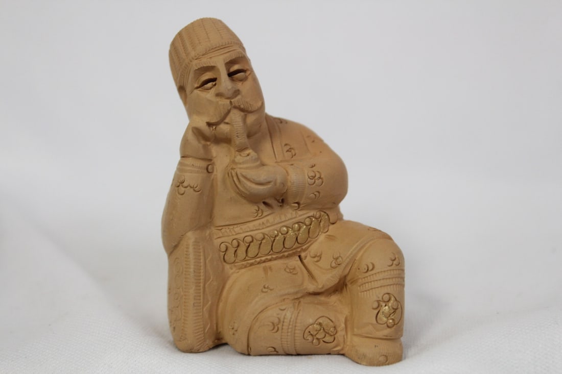 A Signed Chinese Figurine: modern - 3" tall