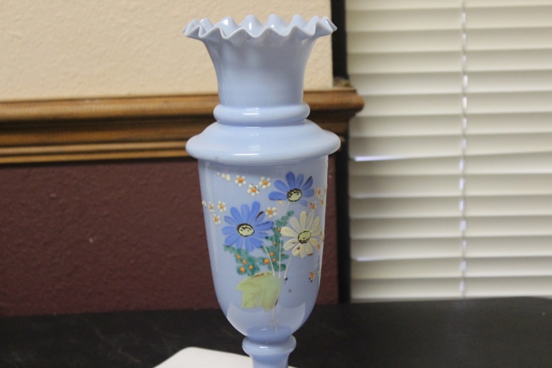 A Bristol Vase: Hand blown - 12" tall