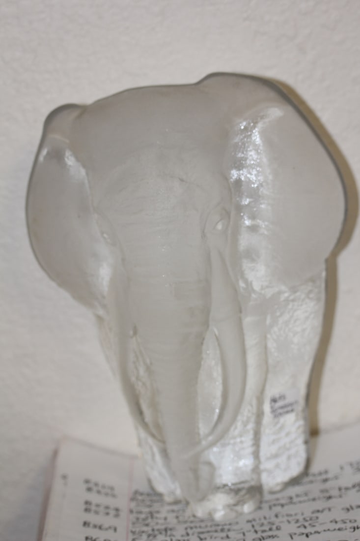 Signed Crystal Elephant (1 of 4)