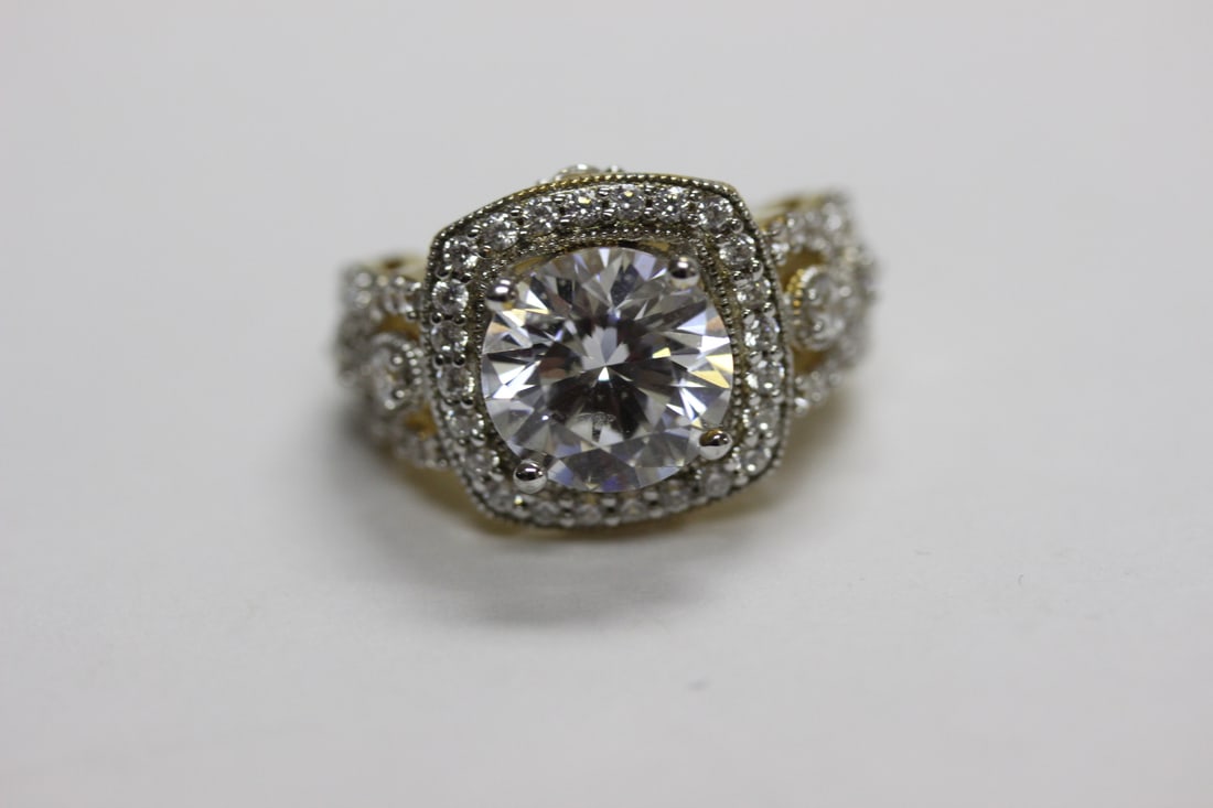 A Gold Plated on Sterling Ring with Stones (1 of 12)