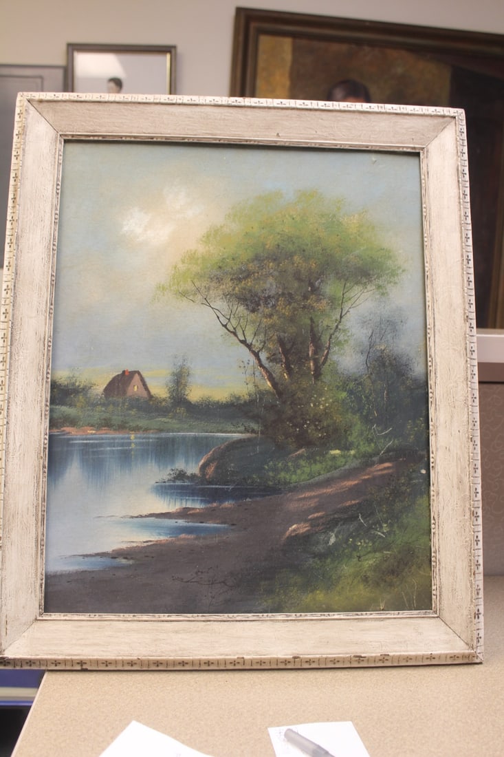 Pastel on Paper: framed - please note= minor puncher on the bottom as shown - I don't see a signature - overall= 19 3/8" x 23 1/4"