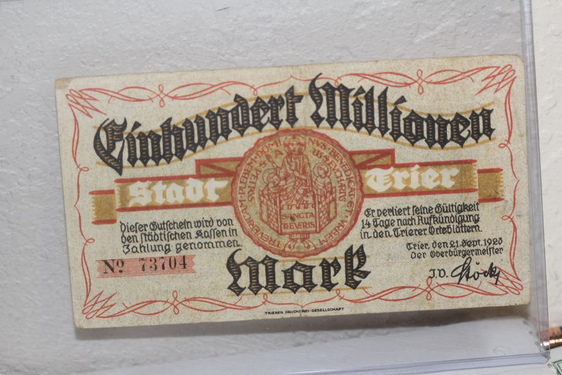 German Hyperinflated One Million Mark: World War I era