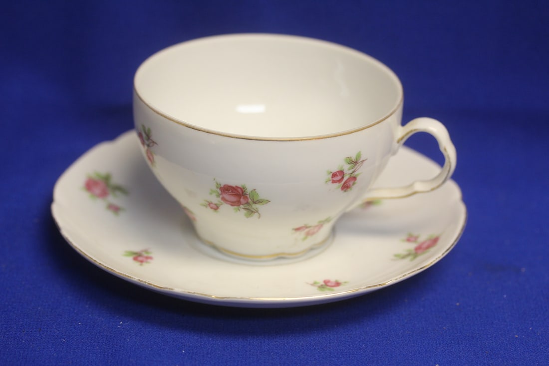 Victoria Cup and Saucer: cup= 3 5/8" in diameter