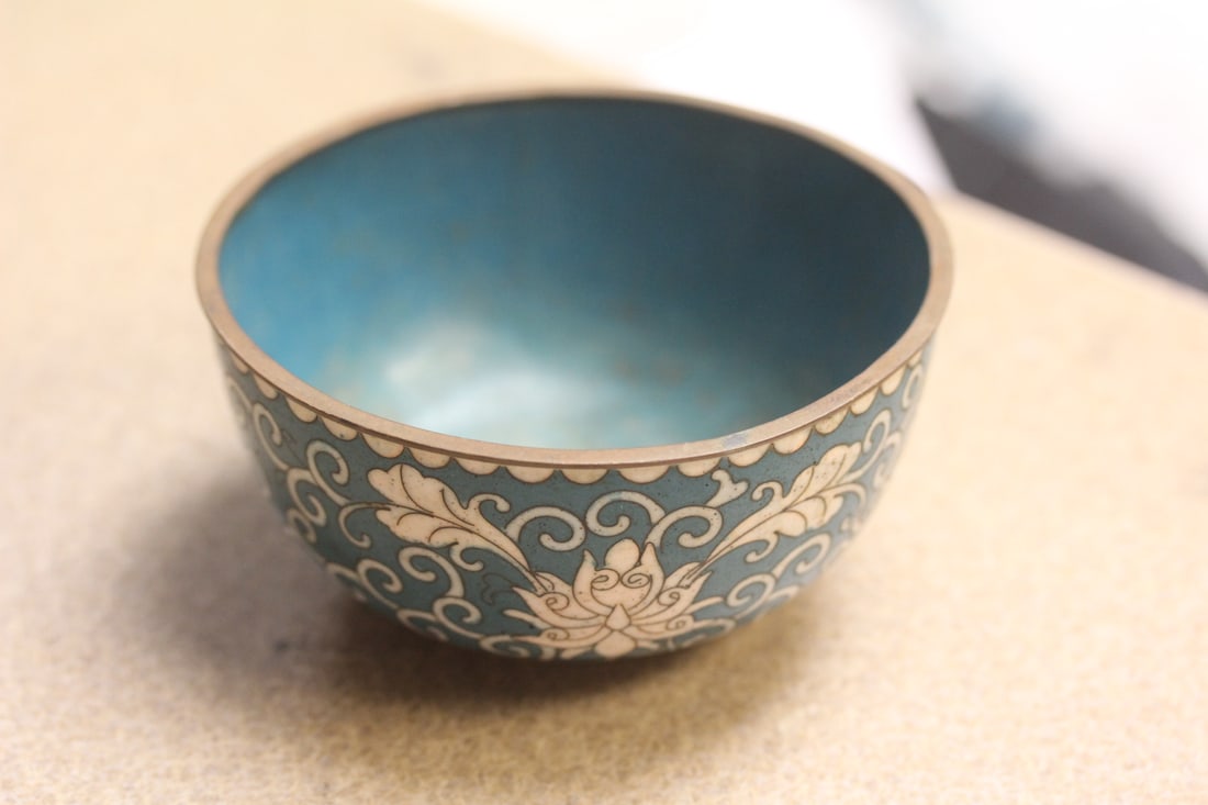 Marked China Cloisonne Bowl: 19th century - 4" in diameter