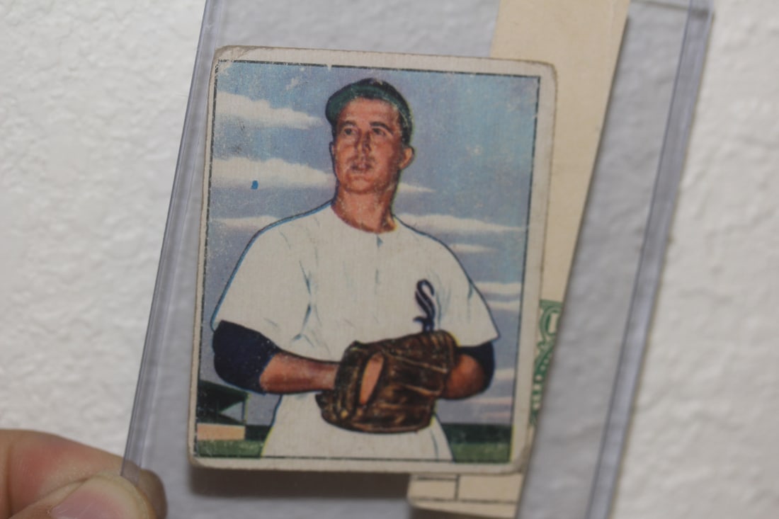 Mickey Haefner Baseball Card: 1950 Bowman card - with a cut out signature